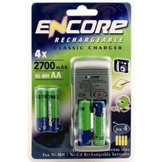ENCORE Chargeur + 4 piles AA de 2700 mAh   Achat / Vente PILE
