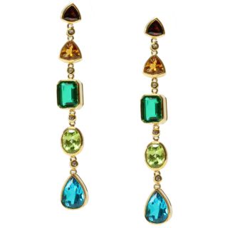 Michael Valitutti Gold over Silver Multi gemstone Earrings Today $189