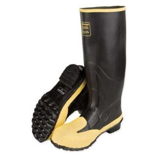 LaCrosse 00228260 10 Knee Boots, Men, 10, Steel Toe, Blk/Ylw, 1PR