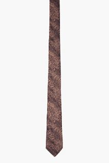 Billtornade Bronze Silk Leopard Tie for men