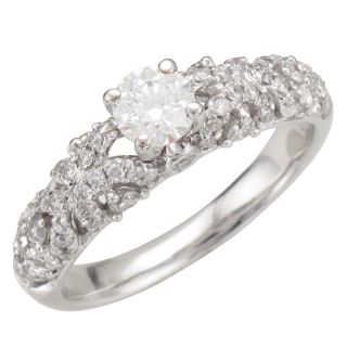 14k White Gold 1ct TDW Diamond Lace Engagement Ring (H I, I1 I2) Today