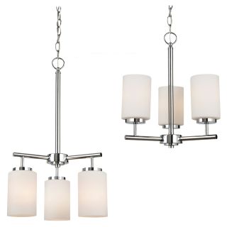 Sea Gull Lighting 3 light Chrome Finish Chandelier with Etched Opal