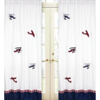 Vintage Aviator Airplanes 84 inch Curtain Panel Pair Today $56.99