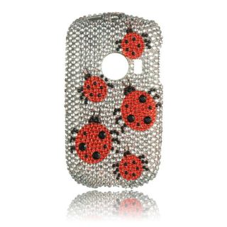 Luxmo Huawei M835 Silver Ladybug Rhinestone Protector Case