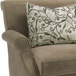 Vernoa Taupe Fabric Velvet Sofa