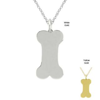 10k Gold Petite Designer Dog Bone Necklace Today $129.99
