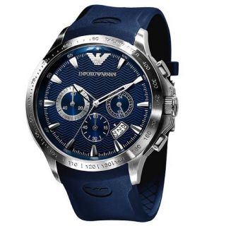 Emporio Armani Mens Blue Chronograph Sport Watch