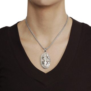 Journee Collection Two tone Pave set CZ Cross Necklace