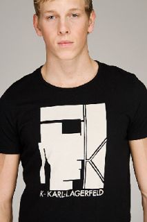 K Karl Lagerfeld Karl Lagerfeld Felix Black T shirt for men