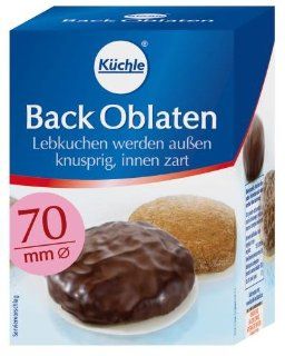Kuechle Back Oblaten (Round Baking Wafers) (70 mm), 100 Count Boxes