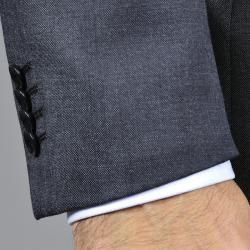 Enzo Tovare Mens Dark Grey Slim Fit Wool Suit