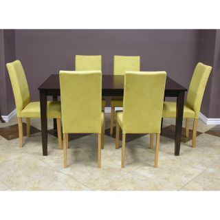 Warehouse of Tiffany Shino Mustard 7 piece Dining Table and Chairs Set
