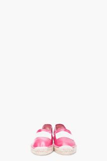 Marc By Marc Jacobs Raspberry Leather Espadrille Flats for women