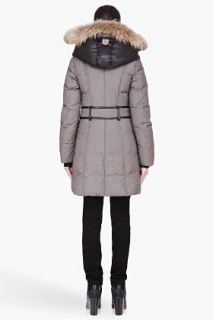 Mackage Grey Fur Trimmed Contrast Hooded Lainey Parka for women