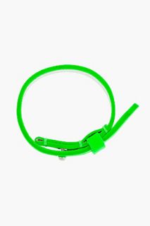 Dsquared2 Neon Green Adjustable Leather Bracelet for men