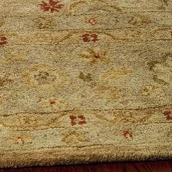 Handmade Majesty Light Brown/ Beige Wool Rug (96 x 136)