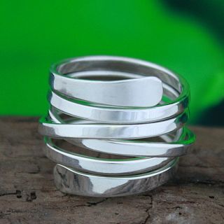 Sterling Silver Finger Wrap Ring (Mexico)