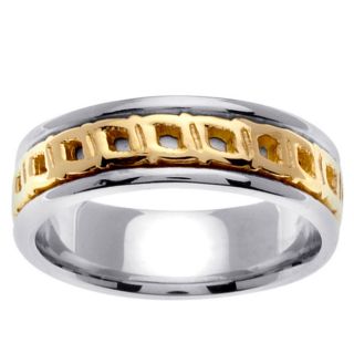 14k Two tone Gold Celtic Mens Wedding Band Today $554.99