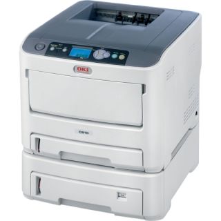 Oki C610DTN LED Printer   Color   Plain Paper Print   Desktop Today $