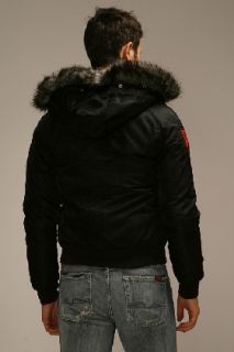 Juicy Couture Juicy Black Hooded Fur Parka for men