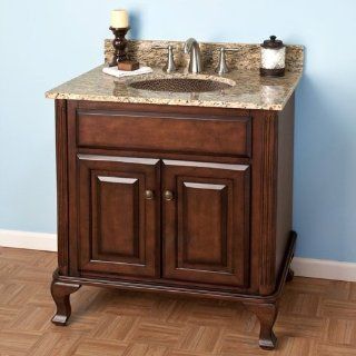 30 Mercia Vanity   Copper Sink   4 Faucet Holes   3/4 Crystallized
