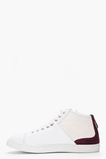 Neil Barrett Purple accented Suede And Nappa Sneakers for men