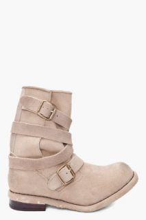 Jeffrey Campbell Taupe Suede Brit Man Boots for men