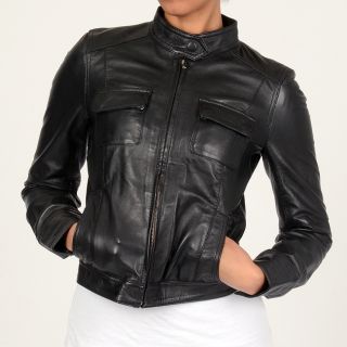 Black Sylvia Leather Jacket Today $141.99 4.5 (4 reviews)