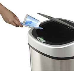 Touchless 13.2 gallon Stainless Steel Trash Can