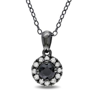 silver 1 2ct tdw black and white diamond necklace today $ 142 29 4 5 2