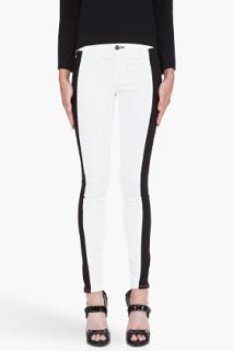 Rag & Bone White Split Skinny Jeans for women