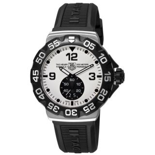 Tag Heuer Mens Formula 1 White Dial Rubber Strap Watch
