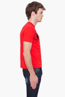 Comme Des Garçons Play  Red Black Logo T shirt for men