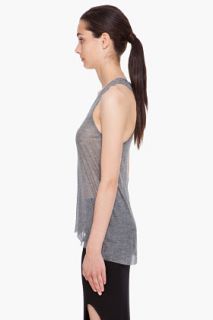 Helmut Heather Grey Voltage Tank Top for women