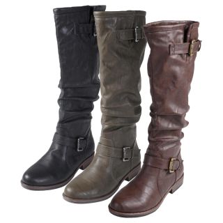Journee Collection Womens Prince 41 Buckle Accent Tall Boot Today