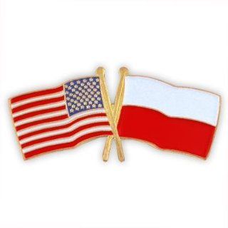 USA & Poland Flag Pin Jewelry