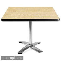 OFM 36 inch Square Cafe height Laminate Table with Chrome Base Today