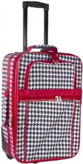 Red Trim Houndstooth Boarding Case Luggage Clothing