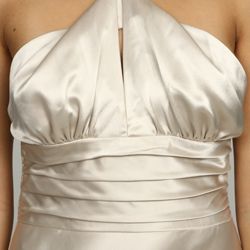 Issue New York Womens Pearl Bandeau Halter Evening Gown