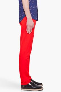 Marc By Marc Jacobs Red Twill Pants for men