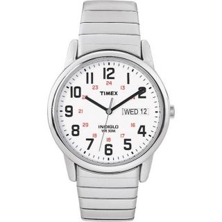 Timex Mens T2N091 Easy Reader Stainless Steel Expansion Band Watch