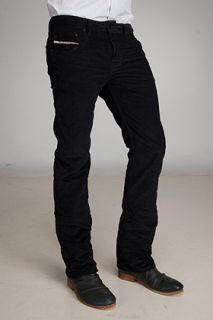 Diesel Zatiny Black Corduroy Pants for men