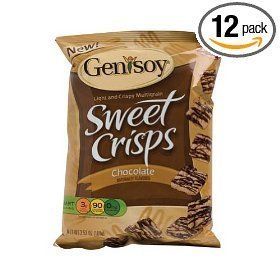 Genisoy Chocolate Sweet Crisps, 3.52 Ounce Packages (Pack of 12