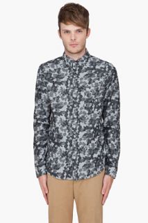 Wings + Horns Charcoal Camouflage Shirt for men