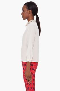 Marc By Marc Jacobs Cream Silk Miro Blouse for women