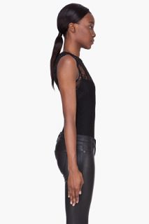 Versus Sheer Black Lace One Sleeve Bodysuit for women