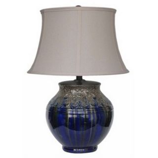 Integrity 23 inch Metallic Silver on Blue Ceramic Table Lamp Today $