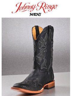 : Johnny Ringo Boots Western Cowboy Leather 922 36C Mens Black: Shoes