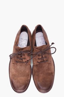 Officine Creative Brown Suede Bronx Shoes for men