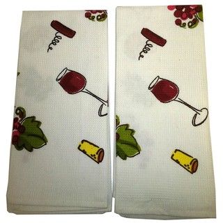 Red Wine Gourmet Classics Kitchen Towel (Set of 2)